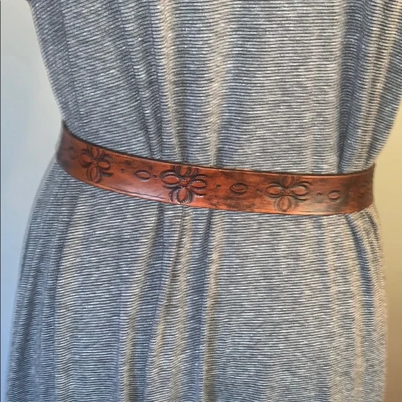Southwestern leather belt